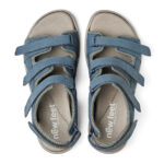New Feet Blå Sandal 3 Velcroremme - Billede 3