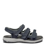 New Feet Mørkeblå Sandal 3 Velcroremme - Billede 3