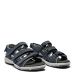 New Feet Mørkeblå Sandal 3 Velcroremme - Billede 2