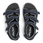 New Feet Mørkeblå Sandal 3 Velcroremme - Billede 4