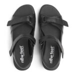 New Feet Sandal Glat Læder Sort - Billede 3