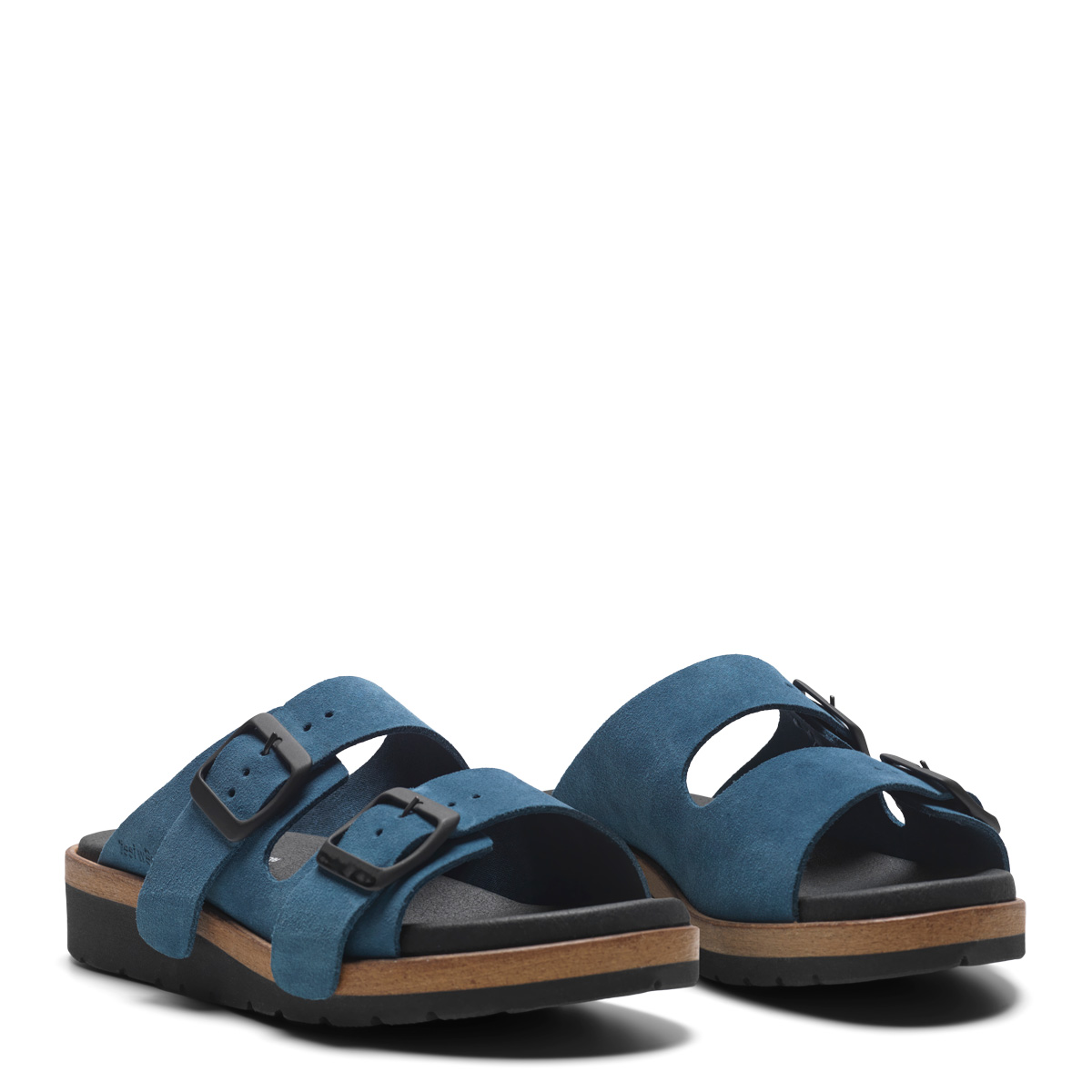 221-33-1743-b New Feet Slipper Jeansblå Ruskind - Billede 1