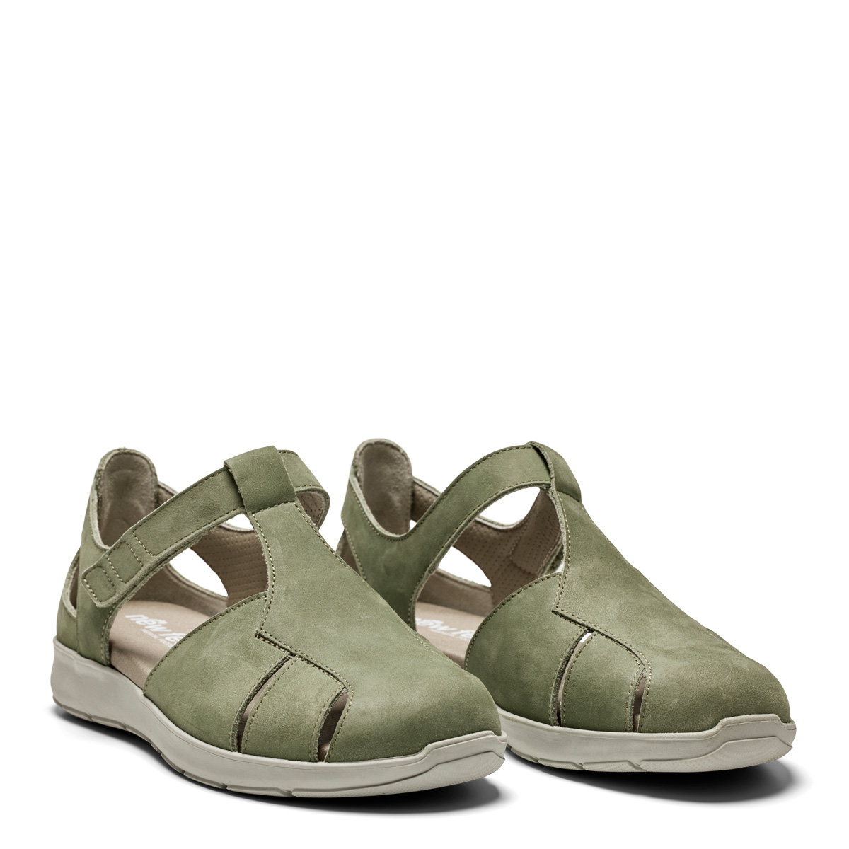 221-36-1560-b New Feet Grøn Sko Nubuck - Billede 1