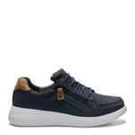 New Feet Mørkeblå Sko I Nubuck Læder - Billede 2