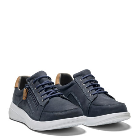 New Feet Mørkeblå Sko I Nubuck Læder