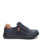New Feet Sko Nubuck Mørkeblå Med Lynlås - Billede 2