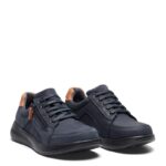New Feet Sko Nubuck Mørkeblå Med Lynlås