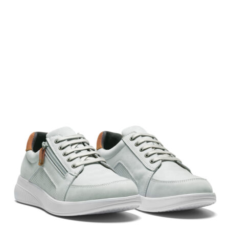 New Feet Sko Nubuck Hvid Med Lynlås