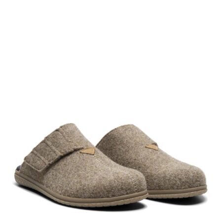 New Feet Brun Uld Filt Hjemmesko