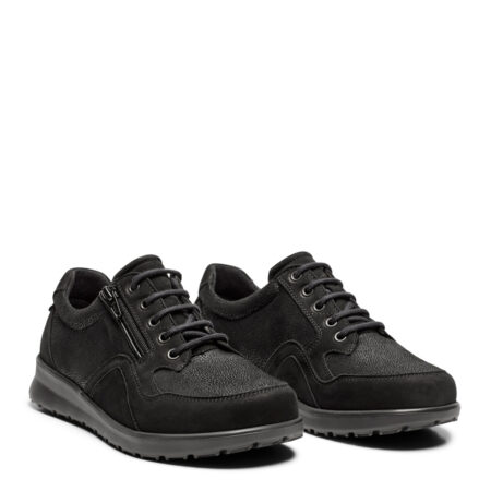 New Feet Sort Sko Med Textil Stretch