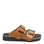 New Feet Cognac Slipper Sandal Læder - Billede 3