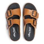 New Feet Cognac Slipper Sandal Læder - Billede 4