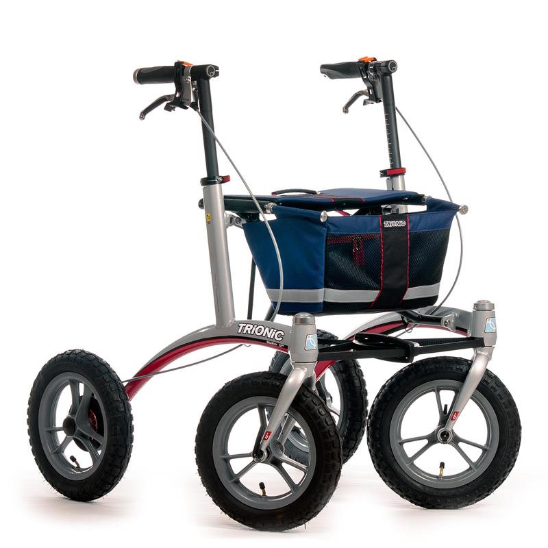 Trionic Products UDGÅET Walker 12er Rollator Blå/Sort/Rød - Billede 1
