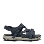 New Feet Damesandal I Mørkeblå Glat Læder - Billede 2