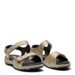 New Feet Sandal Sølv Med Struktur Print