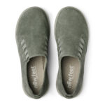 New Feet Armygrøn Loafer Ruskind Sko - Billede 3