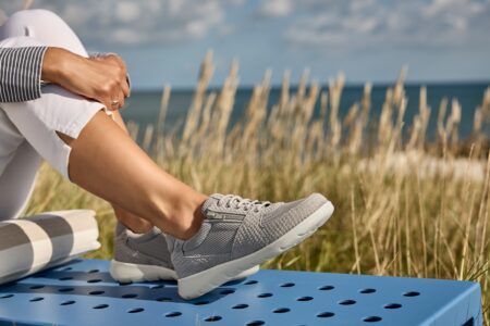 New Feet Grå Sko Med Textil Mesh