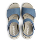 New Feet Blå Sandal Nubuck Læder - Billede 3