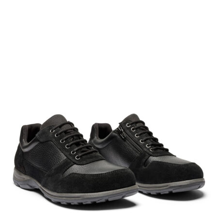 New Feet Sort Sko Med Glat Skind