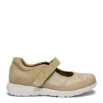 New Feet Sand Ballerina Sko Med Textilstretch - Billede 2