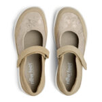 New Feet Sand Ballerina Sko Med Textilstretch - Billede 3