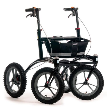 UDGÅET Walker 14er Rollator Sort/Sort/Grå