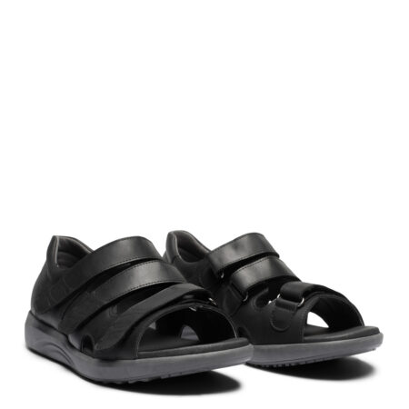 New Feet Sort Herre Sandal Med Hælkappe