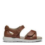 New Feet Blå Sandal Med Hælkappe Og Velcroremme - Billede 2