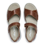 New Feet Blå Sandal Med Hælkappe Og Velcroremme - Billede 3