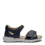 New Feet Blå Sandal Med Hælkappe Og Velcroremme - Billede 3