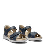 New Feet Blå Sandal Med Hælkappe Og Velcroremme - Billede 2