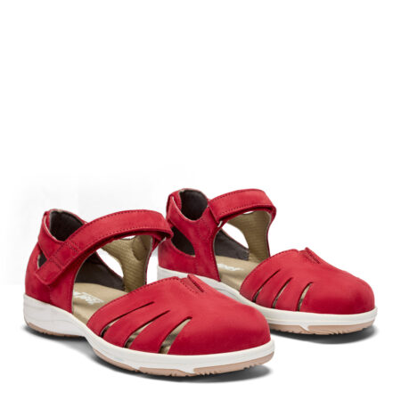 New Feet Rød Sko Med Nubuck Læder