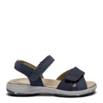 New Feet Blå Sandal Nubuck Læder Og 2 Velcroremme - Billede 2