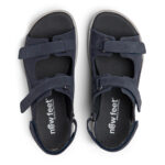 New Feet M.Blå Sandal Med Nubuck Læder - Billede 4