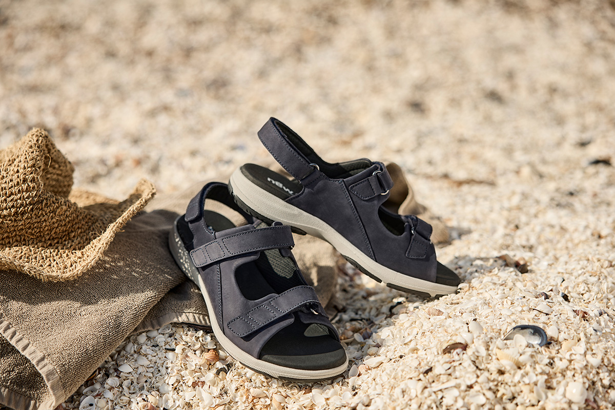 251-29-1540-e New Feet M.Blå Sandal Med Nubuck Læder - Billede 1