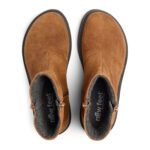New Feet Cognac Støvle Med 2 lynlåse - Billede 3
