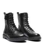 New Feet Sort Støvle Med lynlås/Snørrebånd - Billede 2