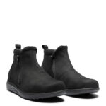 New Feet Sort Støvle I Nubuck Læder