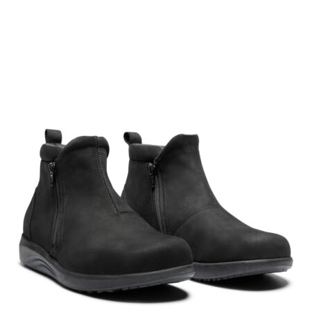 New Feet Sort Støvle I Nubuck Læder