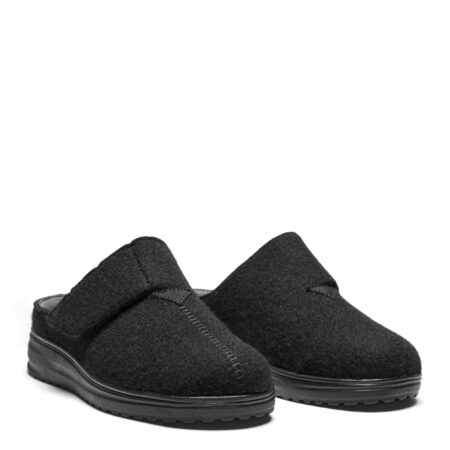 New Feet Sort Slipper Hjemmesko Med Velcro