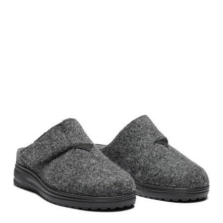 New Feet Antrasith Uld Hjemmesko Med Velcro