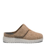 New Feet Brun Uld Hjemmesko Med Velcro - Billede 3