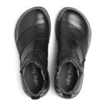 New Feet Sort Læder Støvle Med 2 Lynlåse - Billede 4