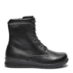 New Feet Sort Glat Læder Støvle - Billede 2