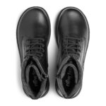 New Feet Sort Glat Læder Støvle - Billede 3