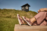 New Feet Damesandal med velcroremme, Nubuck, Rose - Billede 6