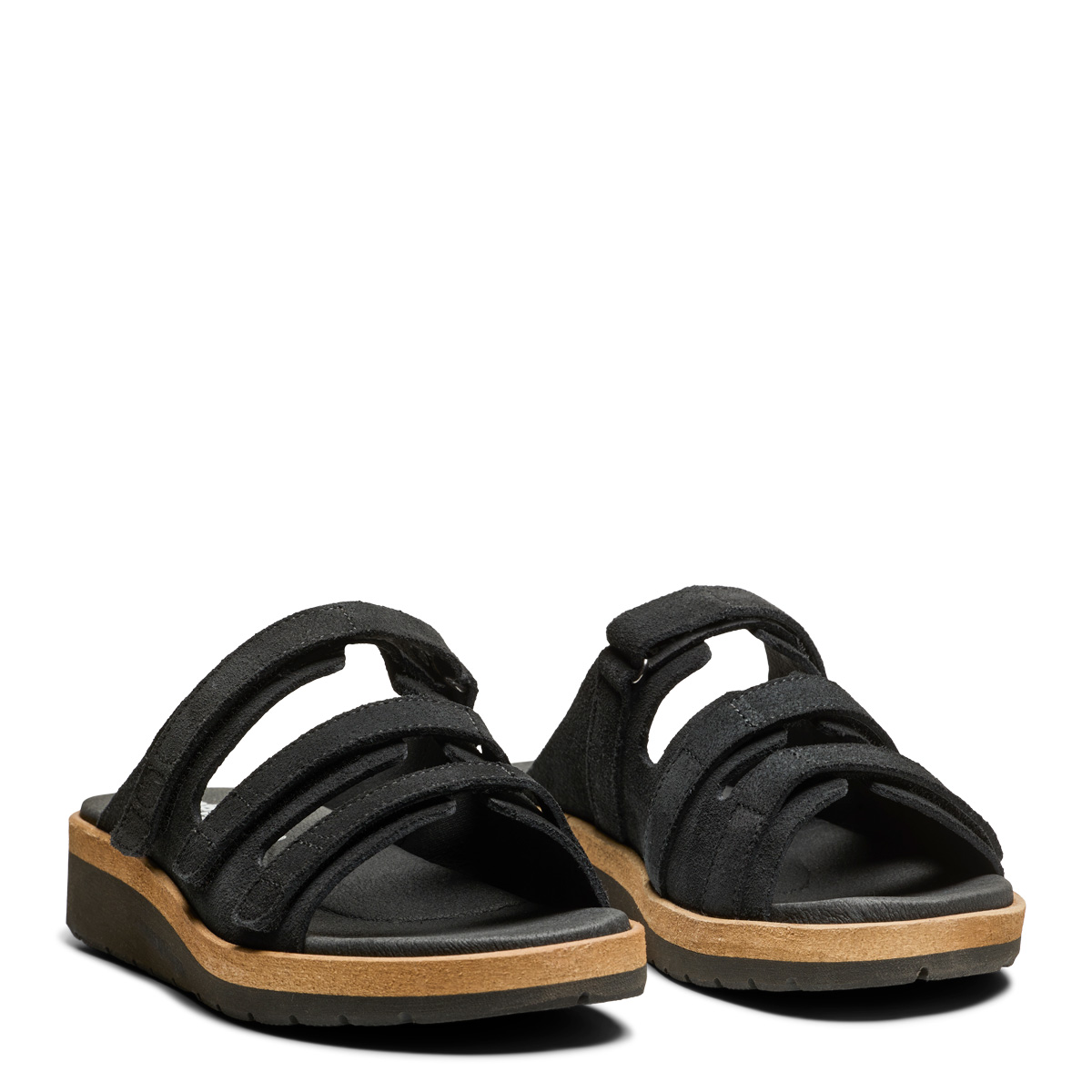 261-41-1710-b New Feet Dame Slip-in sandal, Ruskind Sort - Billede 1