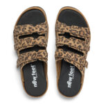 New Feet Dame Slip-in sandal, Ruskind Dyreprint - Billede 2