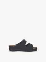 Tamaris Sort Læder Sandal - Billede 4