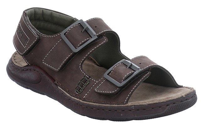 2_3_ Josef Seibel Brun Sandal Herre - Billede 1
